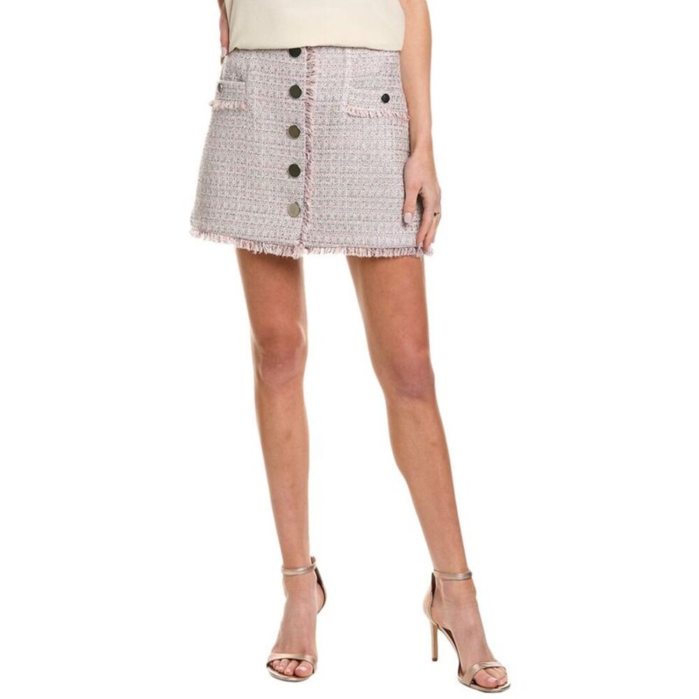 Toccin Womens  Ariel Tweed Skirt, Pink